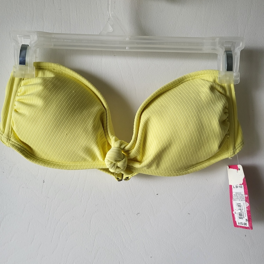 Juniors Xhilaration Ribbed Swim Top Size 8/10 L